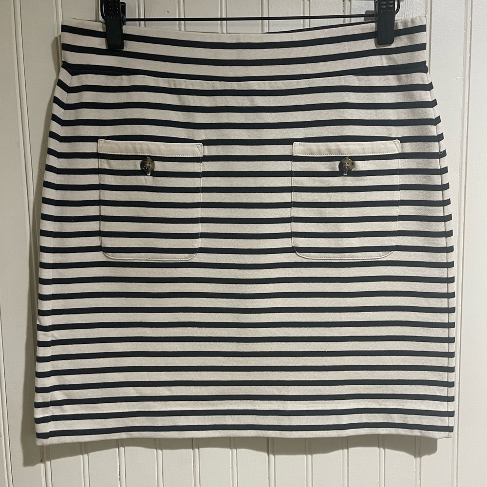 J.Crew Black and White Striped Cotton Skirt - Size S - Picture 6 of 6